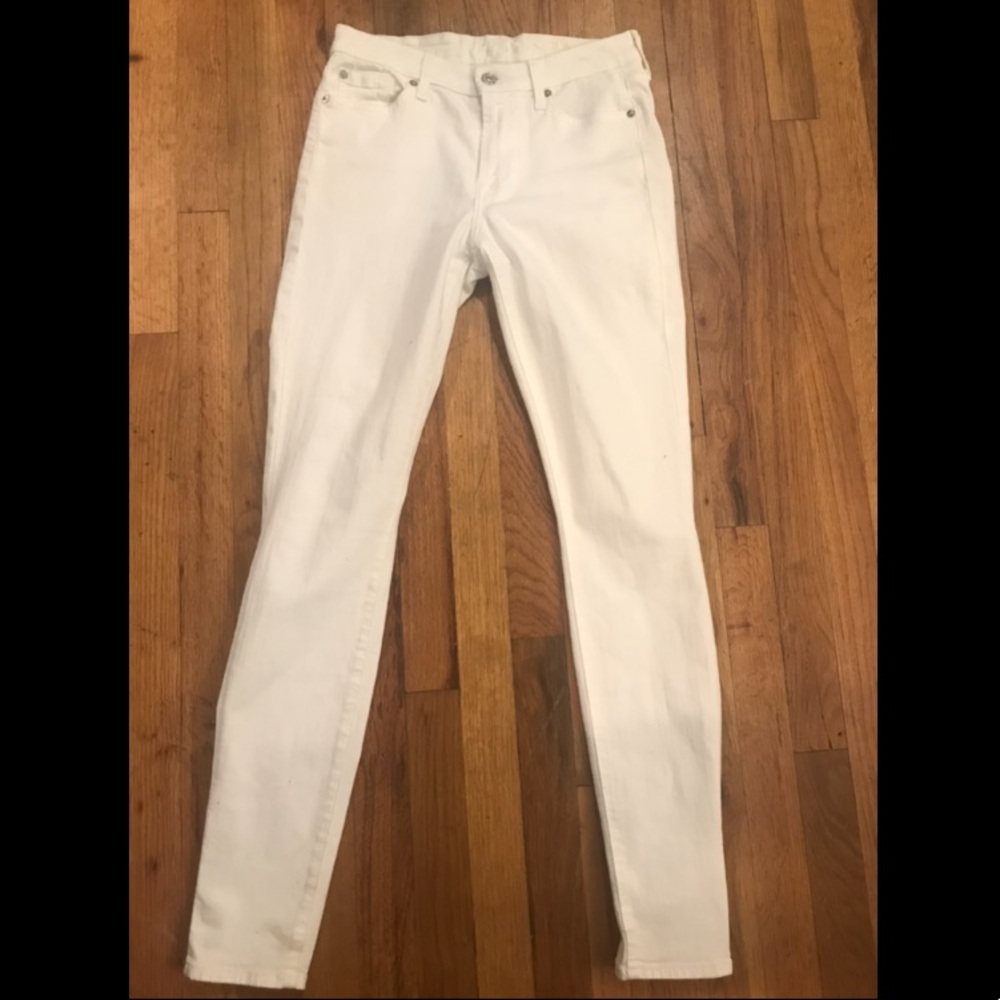 7 for all mankind white jeans